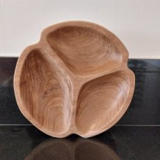 ACR_P031 Bowl en teck "3 compatiments"