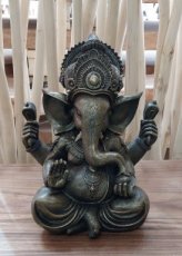 Ganesha assis en résine 32 cm