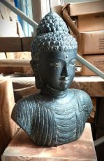 Stenen Boeddha beeld - buste (40 cm)