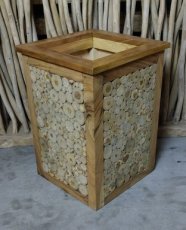 Flower box made of teak wood