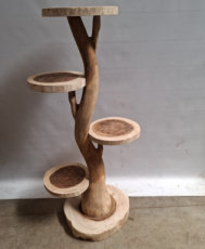 AM-KP160-BERAT Arbre à chat / Griffoir / étalage / Plantes en bois de suar, modèle BERAT