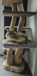 AM-KP180-T1-RE Arbre à chat / Griffoir / étalage en bois de suar, modèle REKTUM