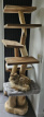 AM-KP180-T1-RE Arbre à chat / Griffoir / étalage en bois de suar, modèle REKTUM