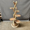 AM-KP180-T1-TW Arbre à chat / Griffoir / étalage en bois de suar, modèle "Twist"