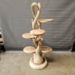 AM-KP180-T1-TW Arbre à chat / Griffoir / étalage en bois de suar, modèle "Twist"