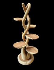 Arbre à chat / Griffoir / étalage en bois de suar, modèle TWIST