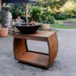 BBQ plancha corten Big Jack 3.0 met hoes en houtopslag 80 cm