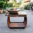 BBQ plancha corten Big Jack 3.0 met hoes en houtopslag 80 cm