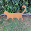 COR-ST-CAT450 Kat in Cortenstaal H45cm