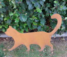 COR-ST-CAT450 Kat in Cortenstaal H45cm
