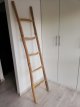 Decoratieve ladder / handdoekenrek in teak hout