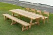 KASTIL Tuintafel Set 200 cm Premium Teak Tuintafel Kastil 200 cm met 2 banken