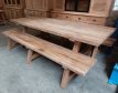 KASTIL Tuintafel Set 250 cm Table de jardin en teck 250 cm avec 2 bancs KASTIL