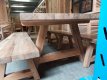 KASTIL Tuintafel Set 250 cm Table de jardin en teck 250 cm avec 2 bancs KASTIL