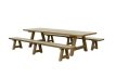 KASTIL Tuintafel Set 250 cm Table de jardin en teck 250 cm avec 2 bancs KASTIL