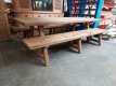 KASTIL Tuintafel Set 250 cm Table de jardin en teck 250 cm avec 2 bancs KASTIL