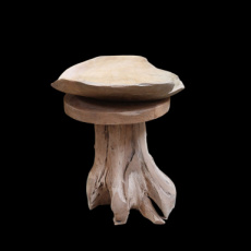 KB_Teak_LOUNGE Teak Kattenlounge met Schaal (Ø 50 cm)