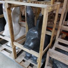 Konijn groot zwart Groot konijn H85 cm, zwart