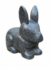 Konijn klein zwart Klein konijn H42 cm, zwart