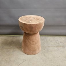 Teak Stool / Side Table champagne Teak Kruk / Bijzettafel – Ø30 x H46 cm