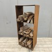 LT-HOUTOPSLAG-RECHTHOEK 2TUSSENSCHOT-H120xB50xD35 FIRE_ID - Wood storage rectangular with 2 partitions H120 x W50 x D35