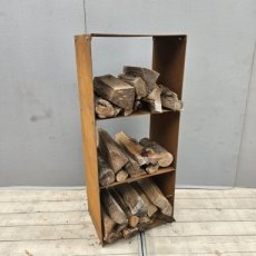 LT-HOUTOPSLAG-RECHTHOEK 2TUSSENSCHOT-H120xB50xD35 FIRE_ID - Wood storage rectangular with 2 partitions H120 x W50 x D35