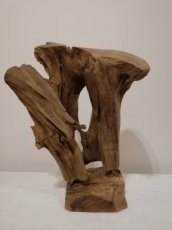 Teak sculpture "Erosi" - verticaal