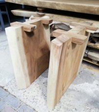 SUAR Houten poten voor hoge tafel - Model "Volhout"