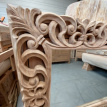 Rechthoekige teakhouten spiegel 120 x 80 cm Spiegel in Teak Sculptuur 120 x 80 cm