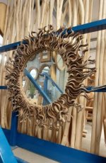Ronde spiegel roots D80 cm Teak spiegel roots D80 cm