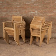 Premium Stapelbare Teak Tuinstoel Salawati 6st