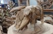 SB-STAT-PIG Handgemaakt Teak Varken van 65 cm – Weerbestendig & Uniek