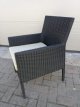SET_T130_4RA Set Round Table + 4 chairs "Ratan Black"