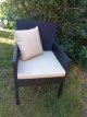 SET_T130_4RA Set Round Table + 4 chairs "Ratan Black"