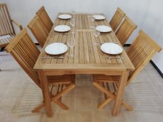 SET_T170_6RA Set Tafel + 6 stoelen "Ratan zwart"