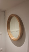 Spiegel in Teak D50cm Miroir en Bois de Teck D50 cm