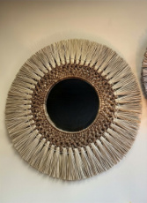 Spiegel Rotan Gevlochten Spiegel in Gevlochten Ratan D70 cm