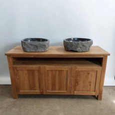 Teak badkamerkast 135 cm Setengah