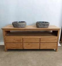 Teak badkamerkast 180 cm