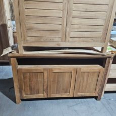 Teak badkamerkast Setengah 3 deuren