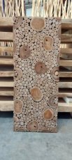 Teak Muurdecoratie rechthoekig 150 x 60 cm Teak Muurdecoratie rechthoekig 150 x 60 cm