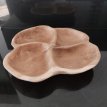 Teak schaal 4 vakken Teak bowl with 4 compartments