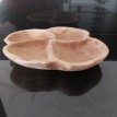 Teak schaal 4 vakken Teak bowl with 4 compartments