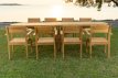 Teak tuintafel met 6 stoelen 200 cm OWI Teak garden table with 6 chairs 200 cm OWI