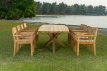 Teak tuintafel met 6 stoelen 200 cm OWI Teak garden table with 6 chairs 200 cm OWI
