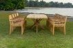 Teak tuintafel met 6 stoelen 250 cm OWI Table de jardin en teck avec 6 chaises 250 cm OWI