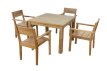 Teakhouten tuintafel met 4 stoelen 80 cm VELLORE Table de jardin en teck avec 4 chaises 80 cm VELLORE