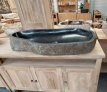 TU-RS-GR-XL Washbassin River Stone Grey - Extra Large