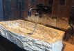 TU-SW-XL Lavabo Versteend hout (fossiel) - Extra groot