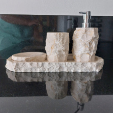 Badkamer set licht marmer Luxe Badkamerset van Natuurlijk Licht Marmer